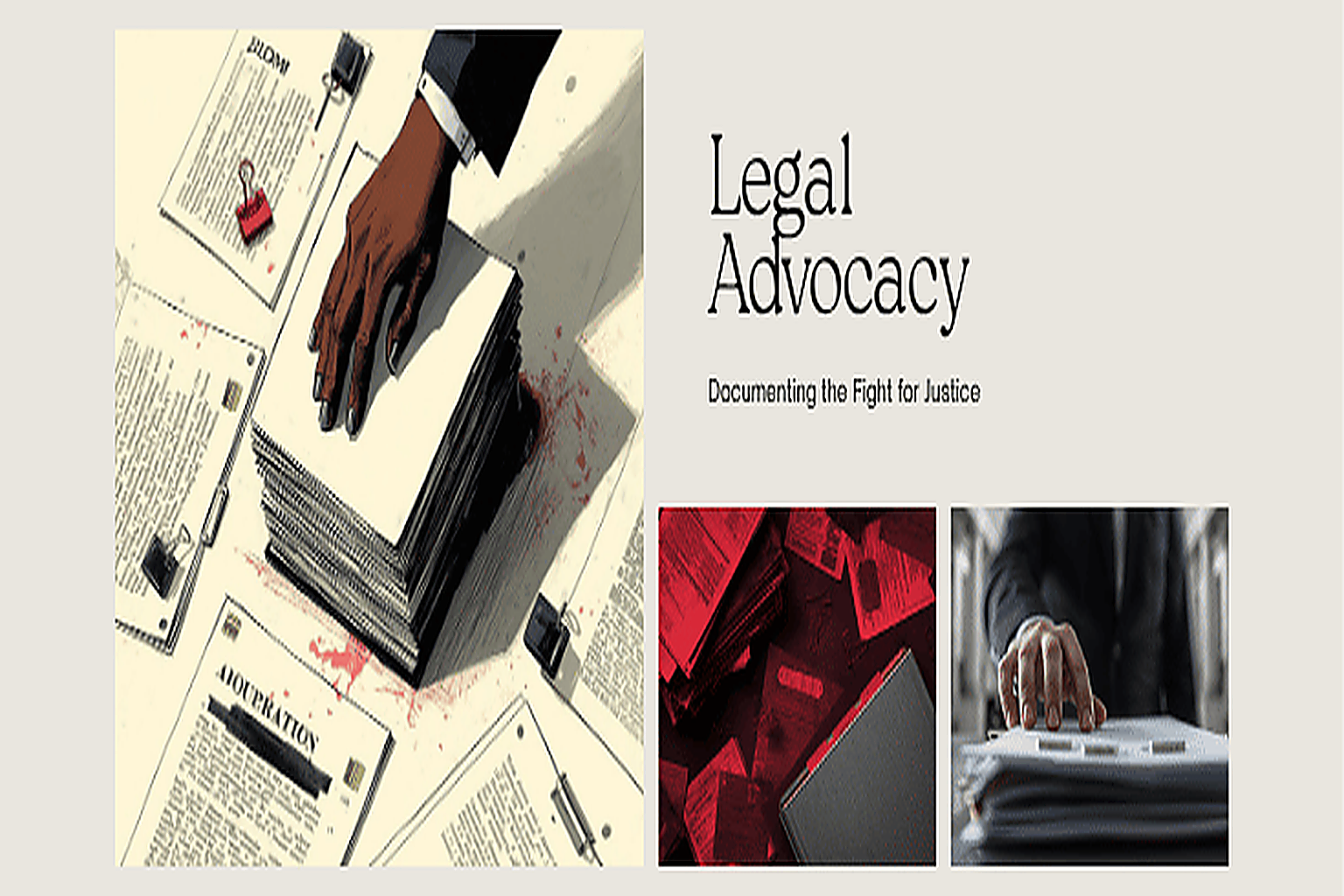 Canva evidence artwork for the fightback website.